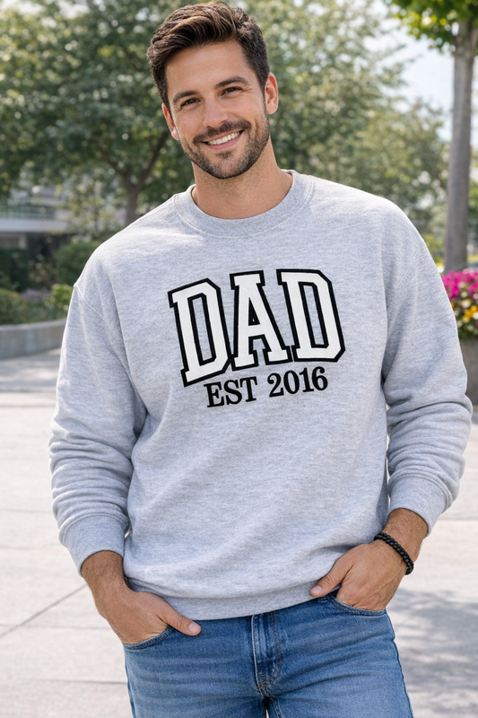 Custom DAD Est Embroidered Sweatshirt