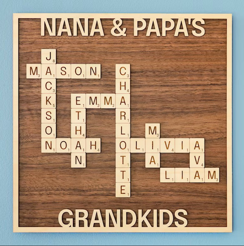 Personalized Scrabble-Style Name Board