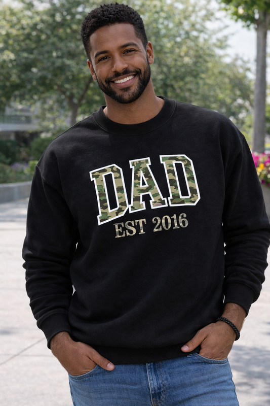 Custom DAD Est Embroidered Sweatshirt