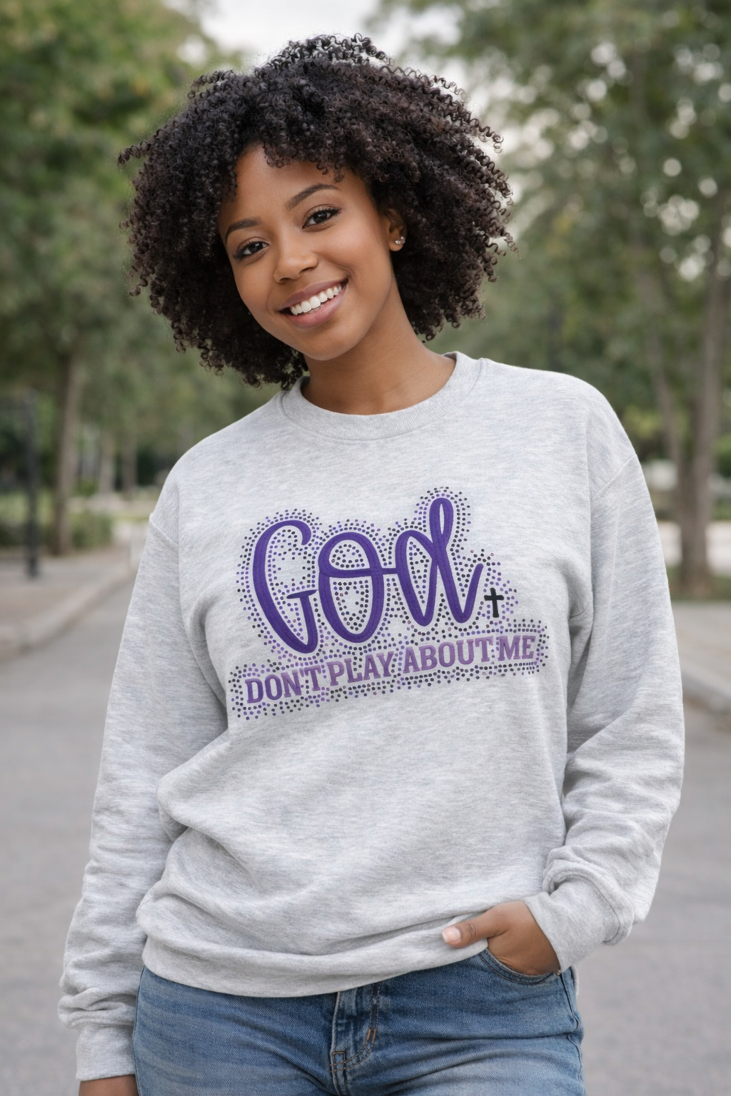 Custom Embroidered & Rhinestone Sweatshirt
