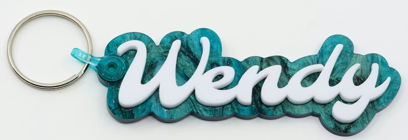 Personalized Layered Name Keychain