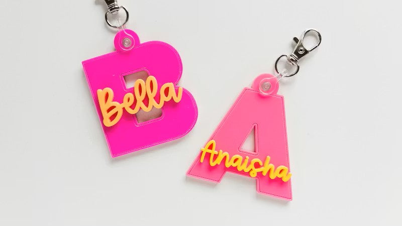 Personalized Letter Keychains